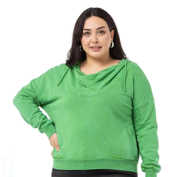 Yeşil Oversize Sweatshirt